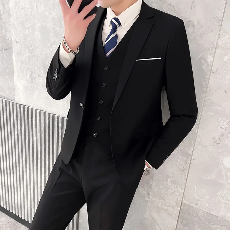 Men Formal Wear Fashion - スーツ アウトドア 通気性 (ブレザー + ベスト