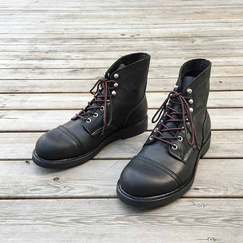Men Formal Wear Shoes - ニューメンズシューズ高級ブランドヴィンテージメンズブーツ牛革グッドイヤーウェルトアンクルブーツドレスウィングスモーターサイクルブーツツーリングシューズ