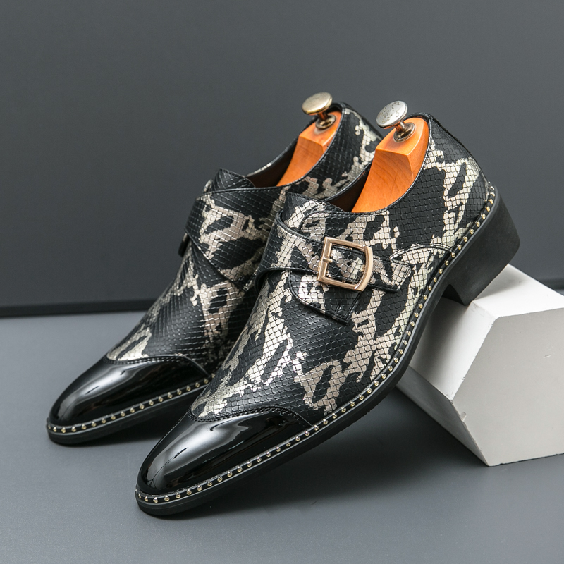 レトロクラシック Le Fu 靴男性 PU ブラックグリーン - Men'S Formal Party Wear Shoes のレビューと価格