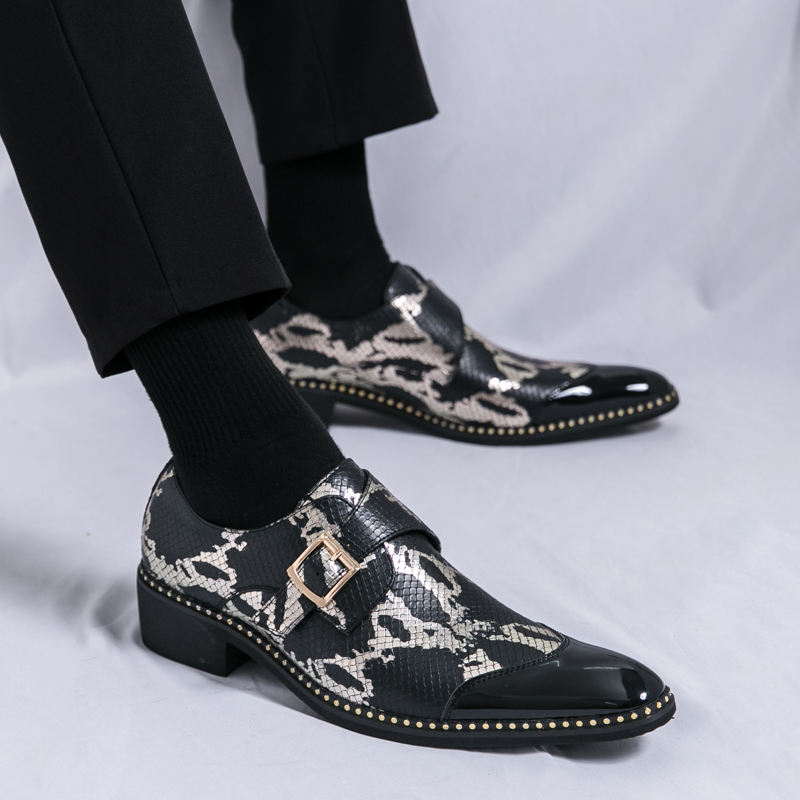レトロクラシック Le Fu 靴男性 PU ブラックグリーン - Men'S Formal Party Wear Shoes のレビューと価格