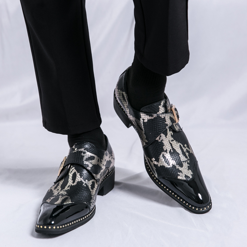 レトロクラシック Le Fu 靴男性 PU ブラックグリーン - Men'S Formal Party Wear Shoes のレビューと価格