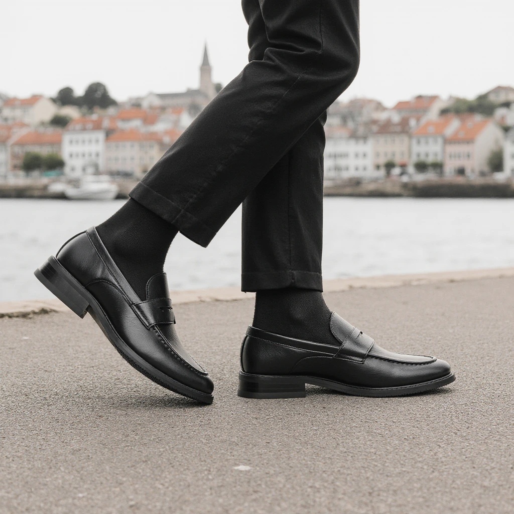メンズブラックペニーローファー クラシックビジネスドレスシュ - Men Formal Wear Shoes のレビューと価格