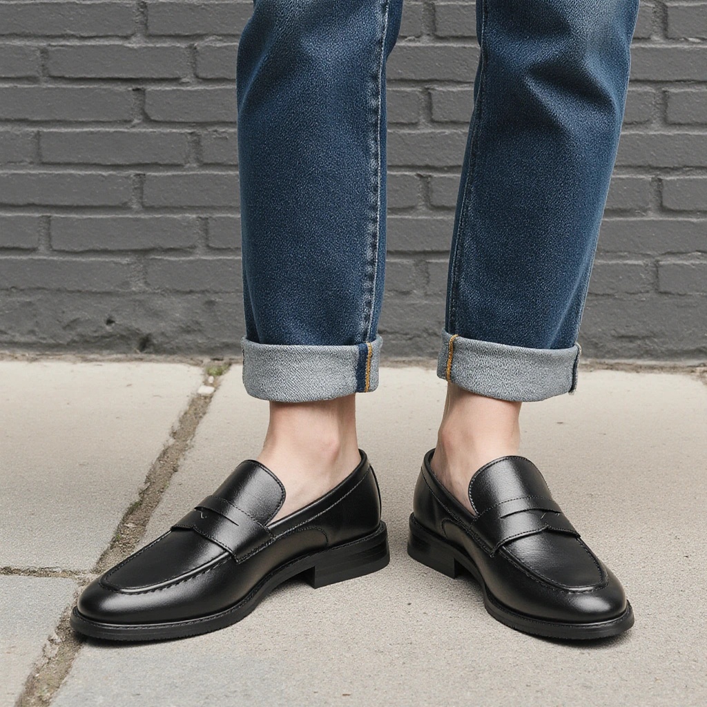 メンズブラックペニーローファー クラシックビジネスドレスシュ - Men Formal Wear Shoes のレビューと価格