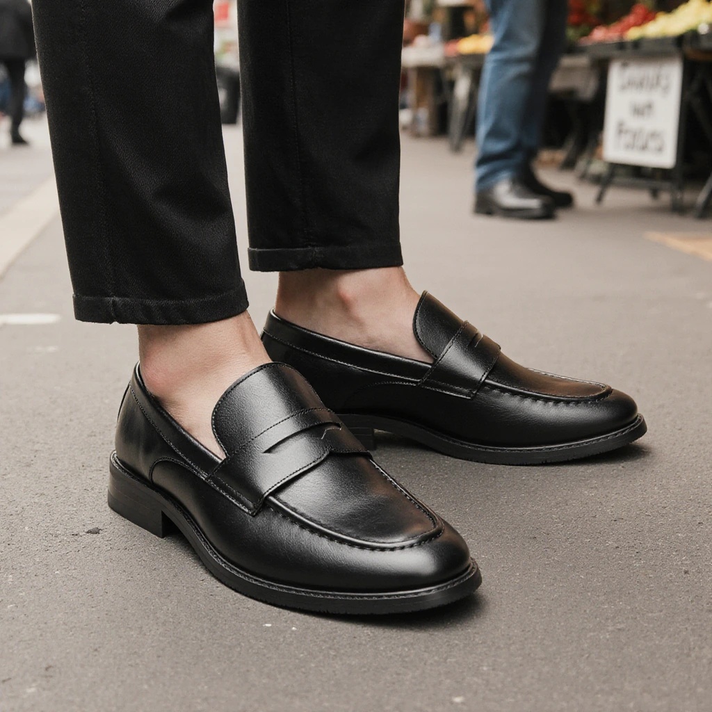 メンズブラックペニーローファー クラシックビジネスドレスシュ - Men Formal Wear Shoes のレビューと価格