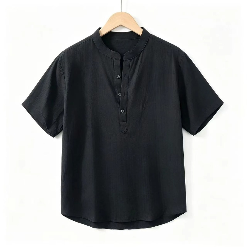 夏用薄手半袖シャツ メンズ 和風 ルーズ ストレッチ ビジネ - Men'S Formal Style のレビューと価格