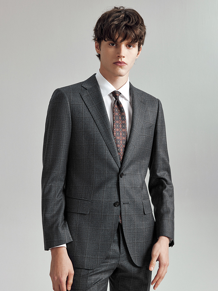 メンズ100%ウールスーツ スリムフィット 夏 フォーマル  - Men Formal Wear Fashion のレビューと価格