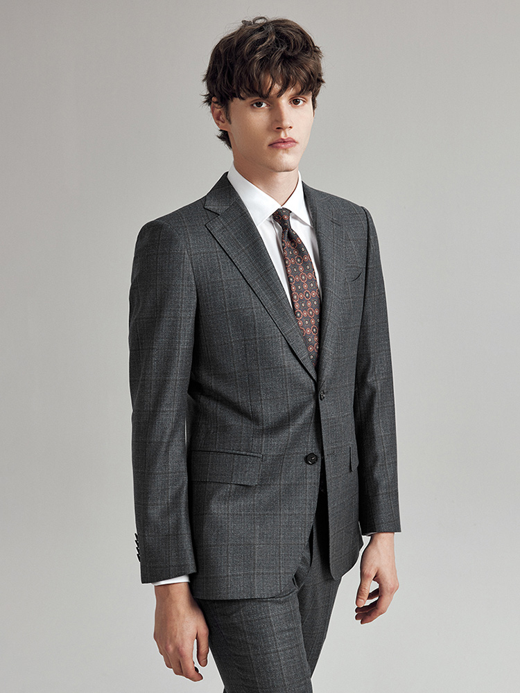メンズ100%ウールスーツ スリムフィット 夏 フォーマル  - Men Formal Wear Fashion のレビューと価格