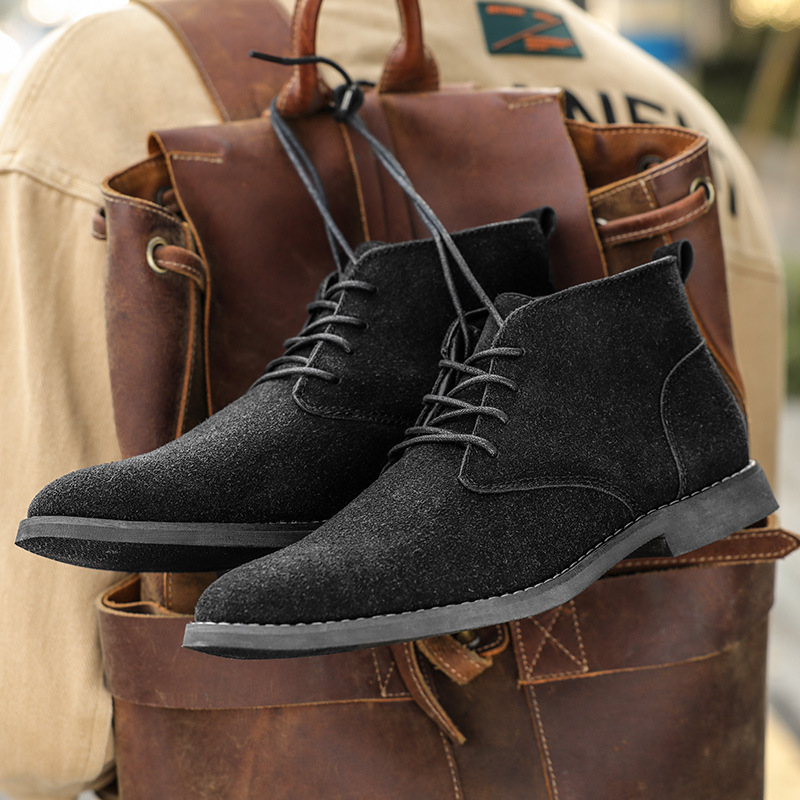 英国風ブラウンチェルシーブーツ メンズ ハイカットドレスシュ - Men Formal Wear Shoes のレビューと価格