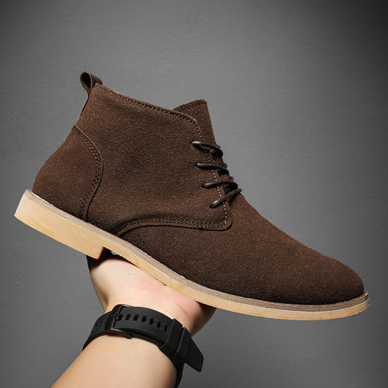 英国風ブラウンチェルシーブーツ メンズ ハイカットドレスシュ - Men Formal Wear Shoes のレビューと価格