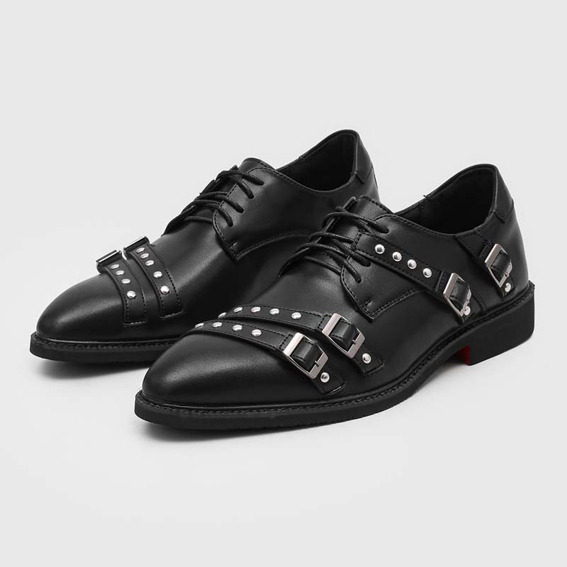 男性クラシックポインテッドオックスフォードシューズブラックメ - Men'S Formal Party Wear Shoes のレビューと価格