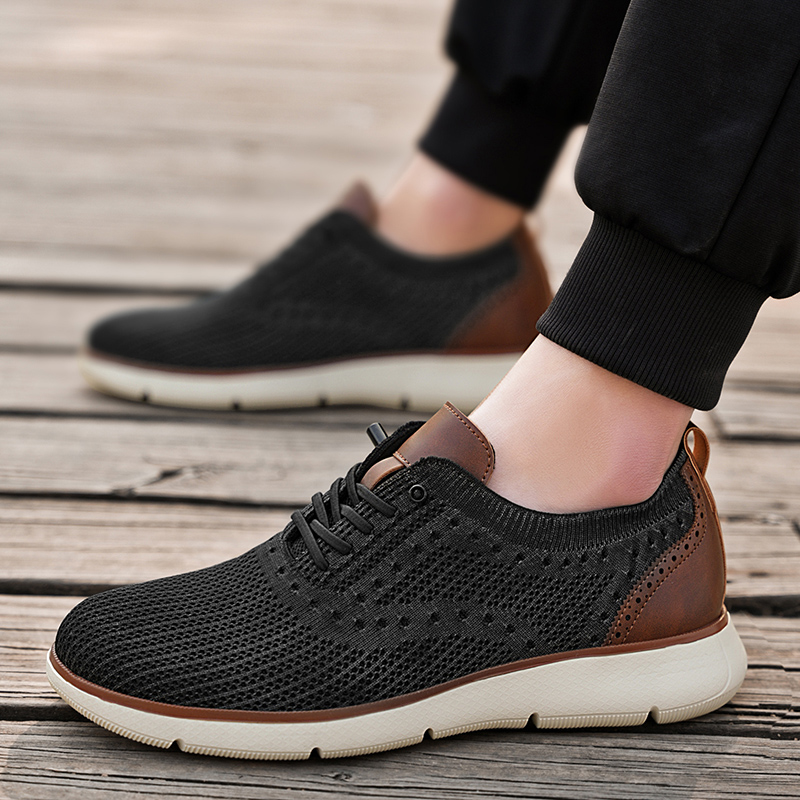 メンズメッシュカジュアルスニーカー軽量通気性ドレスシューズ快 - Men Formal Wear Shoes のレビューと価格