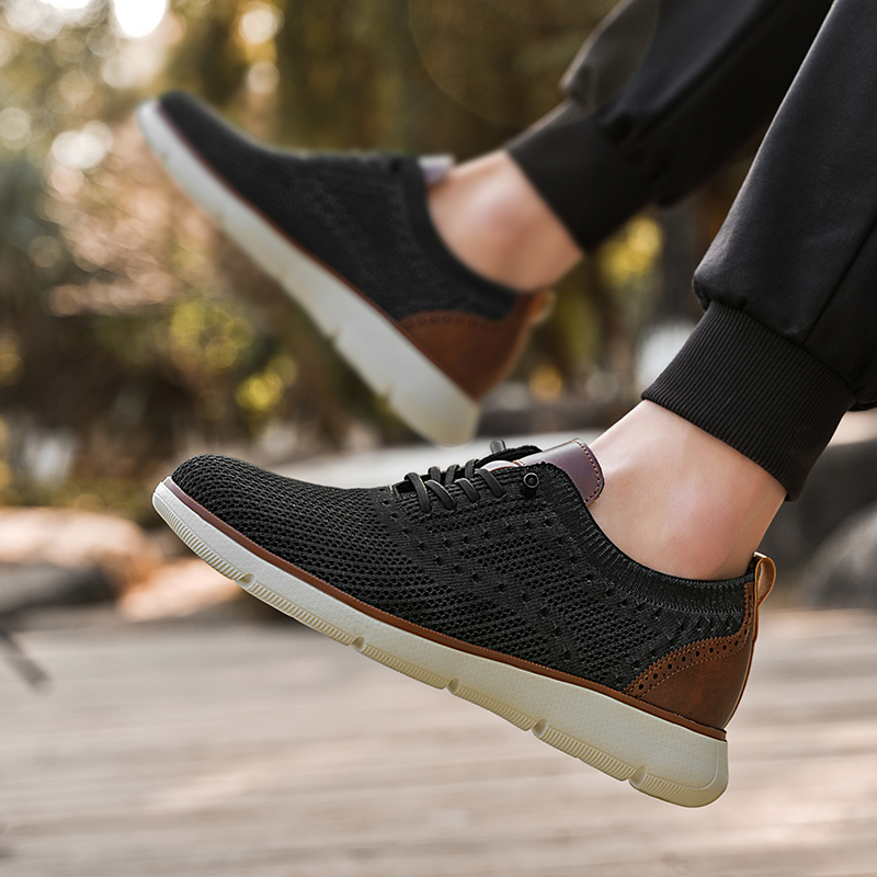 メンズメッシュカジュアルスニーカー軽量通気性ドレスシューズ快 - Men Formal Wear Shoes のレビューと価格