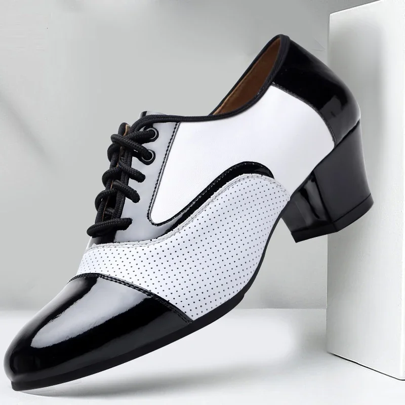 男性用の通気性のある革製ダンスシューズ,ダンスシューズ,社交 - Men Formal Wear Shoes のレビューと価格