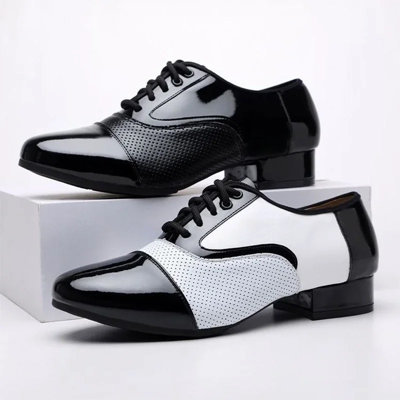 男性用の通気性のある革製ダンスシューズ,ダンスシューズ,社交 - Men Formal Wear Shoes のレビューと価格