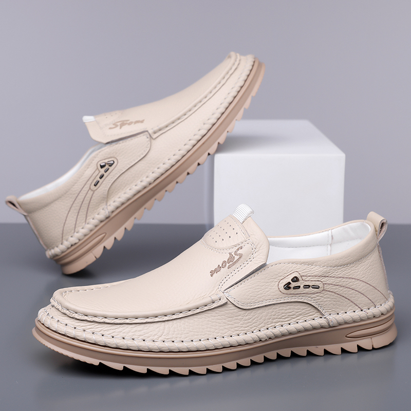 本革牛革製ビジネスカジュアルレザーシューズ メンズファッショ - Men Formal Wear Fashion のレビューと価格