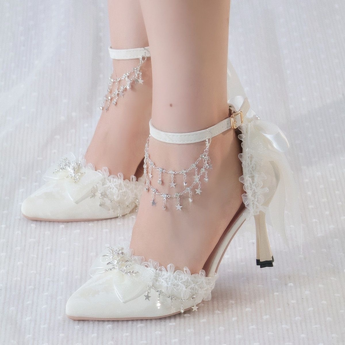 ロリータ風女性用シューズ ホワイトヒール ホワイトウェディン - Men Formal Wear Shoes のレビューと価格