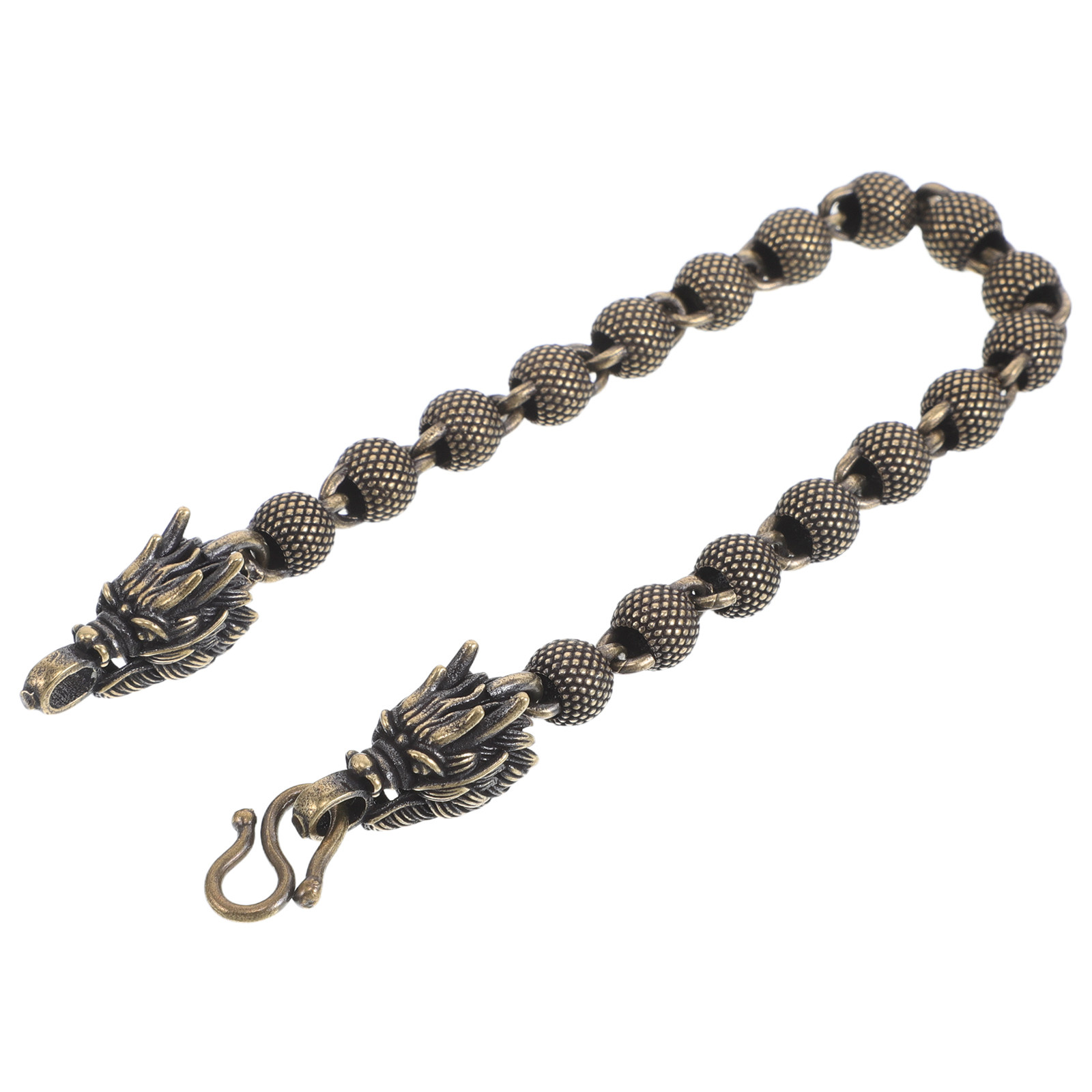 ヴィンテージ銅製ドラゴンビーズブレスレット マット仕上げ ハ - Men'S Formal Wear Jewelry のレビューと価格