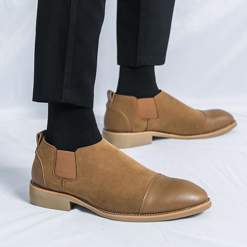 メンズレトロフォーマルシューズ ブラックブラウン パッチワー - Men'S Formal Party Wear Shoes のレビューと価格