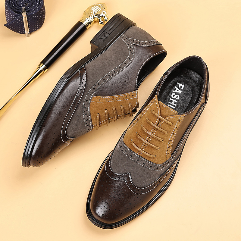 高級メンズドレスシューズ レトロブローグシューズ メンズ 快 - Men Formal Wear Shoes のレビューと価格