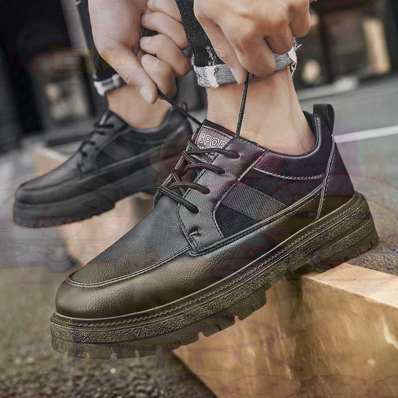 ダーク天然皮革ファッショントレーナーテニスメンズスニーカーフ - Men Formal Wear All Black のレビューと価格