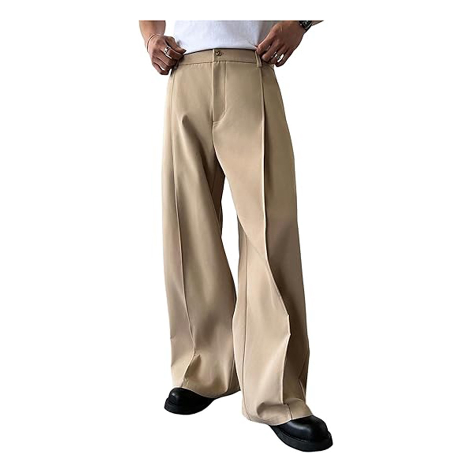 メンズ無地ストレートレッグスーツパンツ フォーマルビジネスデ - Men'S Formal Style のレビューと価格