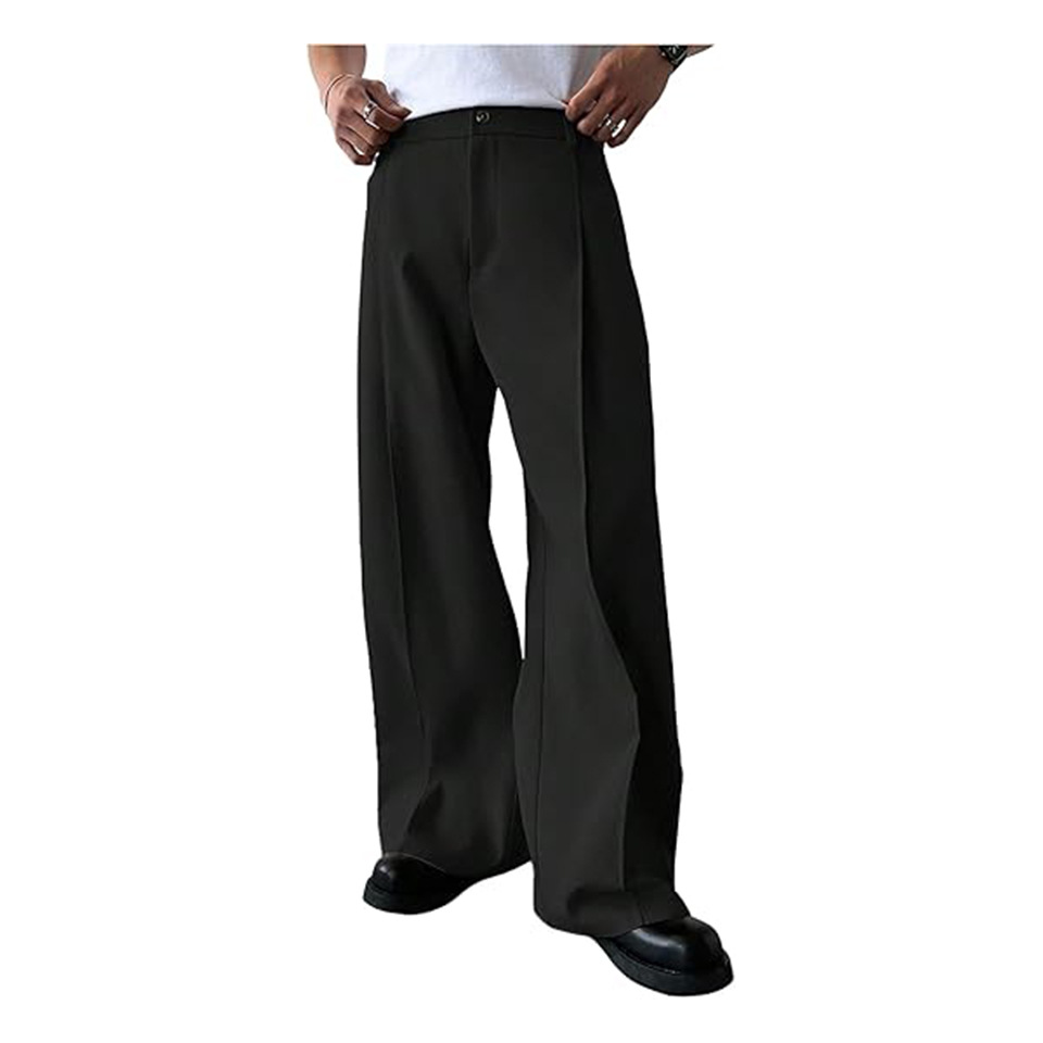 メンズ無地ストレートレッグスーツパンツ フォーマルビジネスデ - Men'S Formal Style のレビューと価格