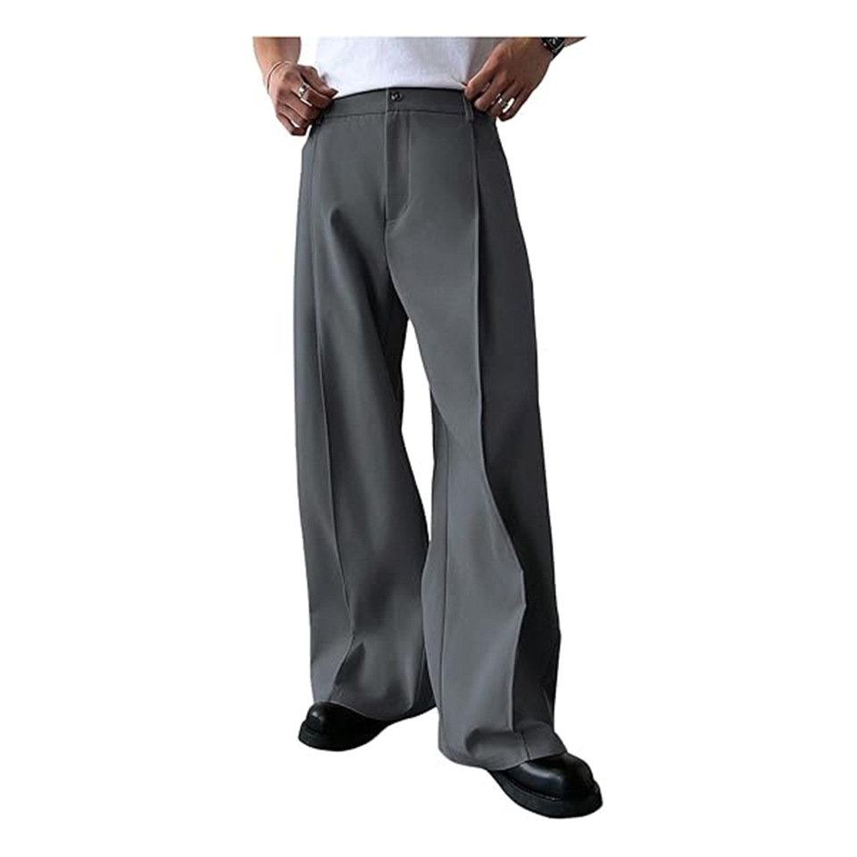 メンズ無地ストレートレッグスーツパンツ フォーマルビジネスデ - Men'S Formal Style のレビューと価格