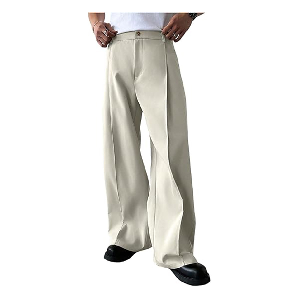 メンズ無地ストレートレッグスーツパンツ フォーマルビジネスデ - Men'S Formal Style のレビューと価格
