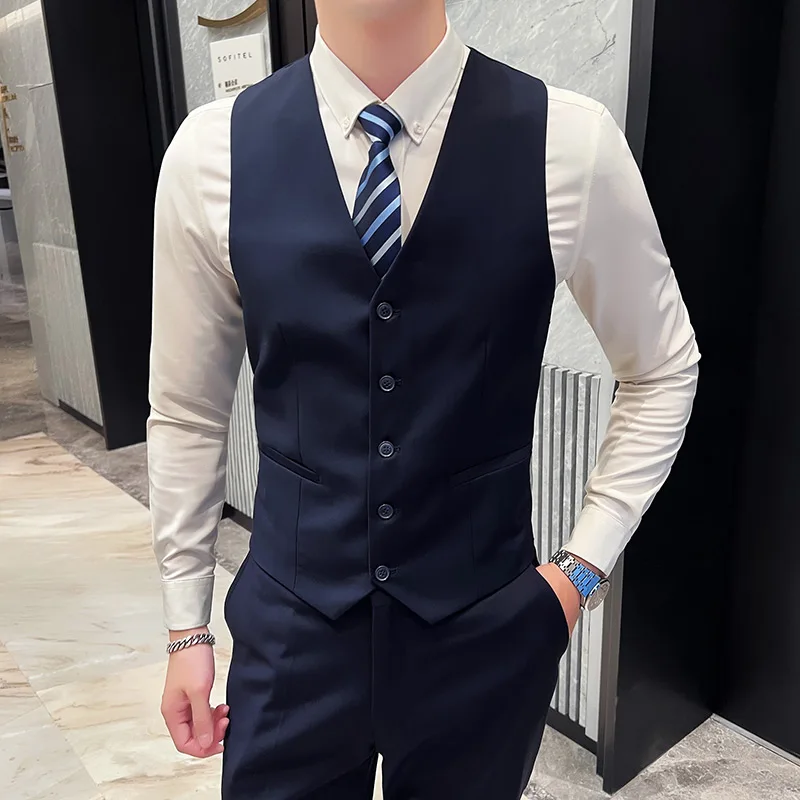 スーツ アウトドア 通気性 (ブレザー + ベスト + パン - Men Formal Wear Fashion のレビューと価格