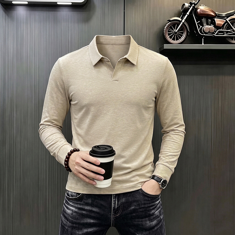 メンズビジネスカジュアル長袖Tシャツ春秋快適通気性作業服トッ - Men'S Formal Style のレビューと価格