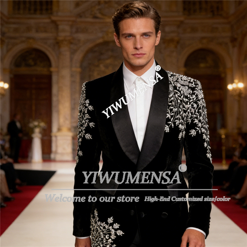 絶妙な新郎用フォーマルウェア、タキシード、宝石装飾、ベルベッ - Men'S Formal Wear Jewelry のレビューと価格
