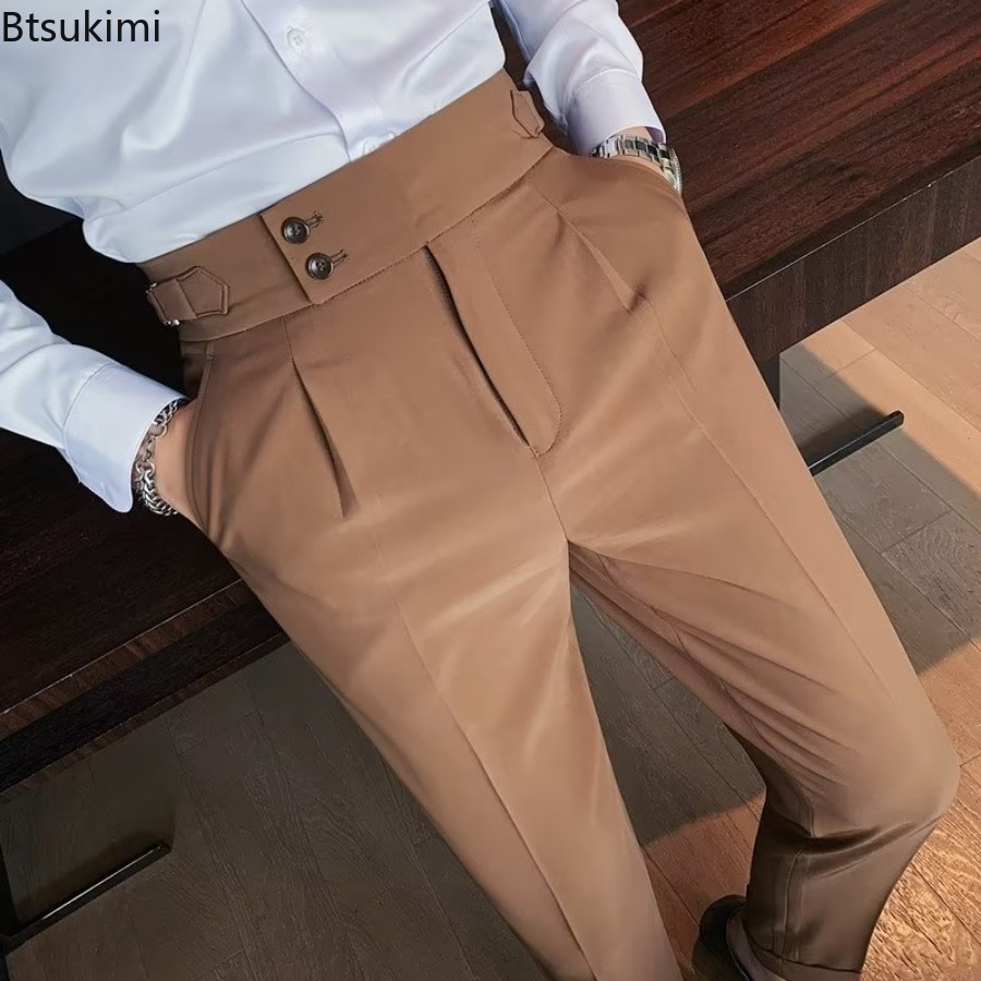 2026年新作 メンズ 無地 スーツパンツ クラシックボタン - Men'S Formal Style のレビューと価格