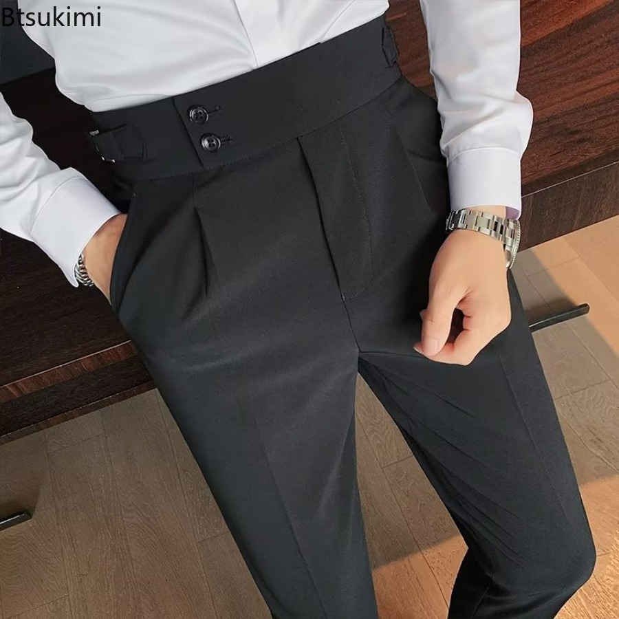 2026年新作 メンズ 無地 スーツパンツ クラシックボタン - Men'S Formal Style のレビューと価格