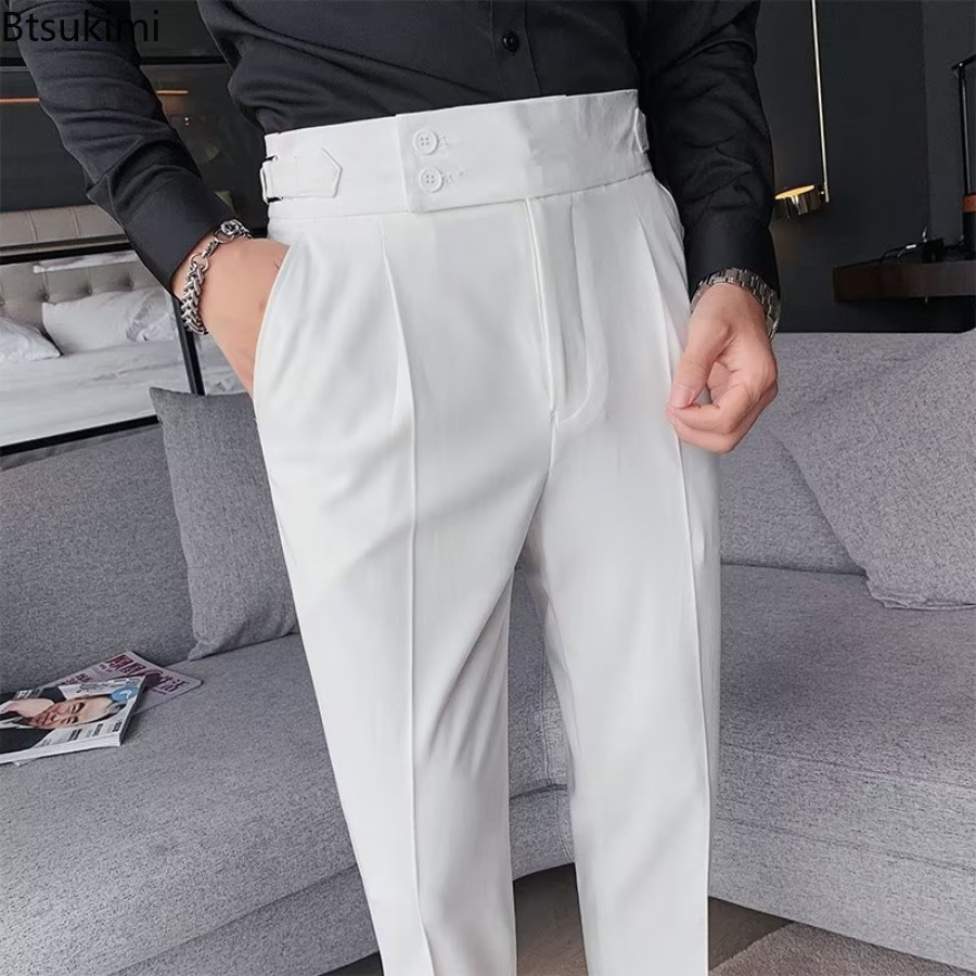 2026年新作 メンズ 無地 スーツパンツ クラシックボタン - Men'S Formal Style のレビューと価格