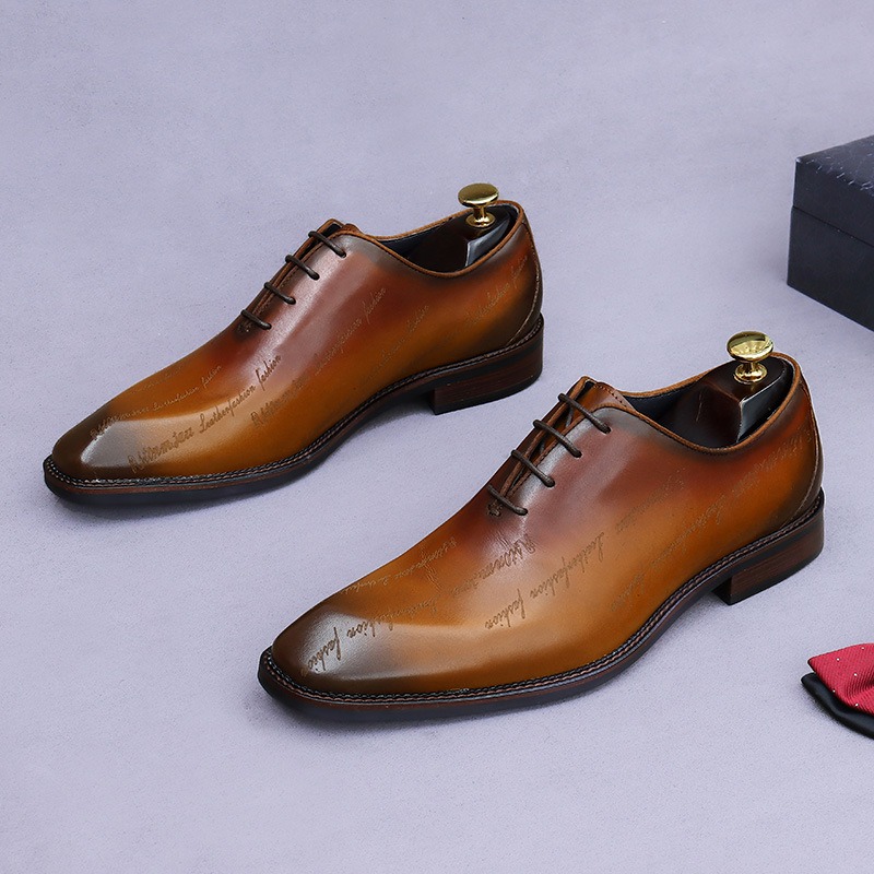 メンズ本革オックスフォードシューズ新しいフォーマルウェアビジ - Men'S Formal Party Wear Shoes のレビューと価格